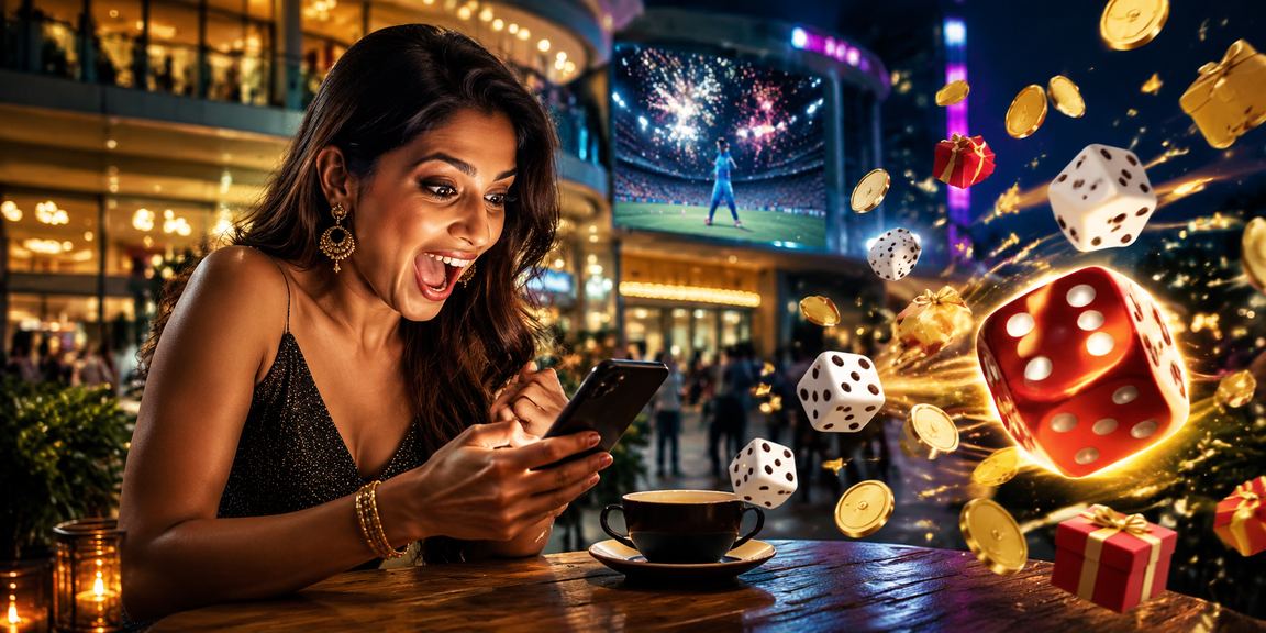 Player enjoying online dice game in Delhi