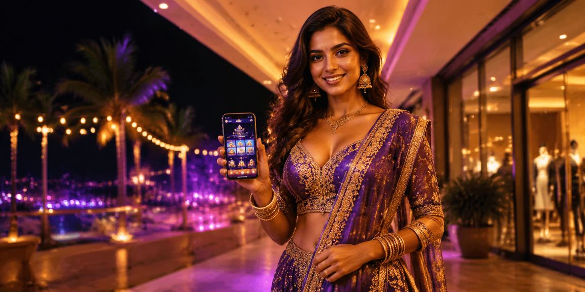Indian player accessing casino app featuring Bollywood themed games