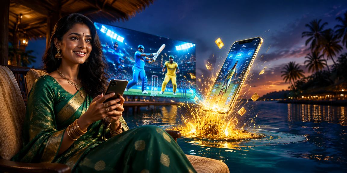 Cricket fans in Kerala with mobile betting